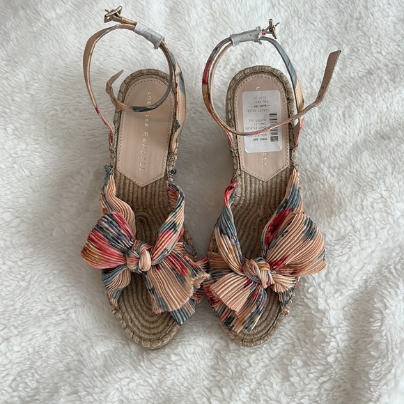 NWT  Loeffler Randall | Charley Espadrille Wedge Sandals in Butter Multi Floral - Picture 4 of 6